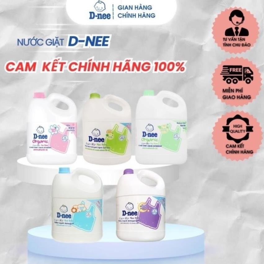 Nước giặt xả quần áo trẻ em Dnee 3000ml chính hãng