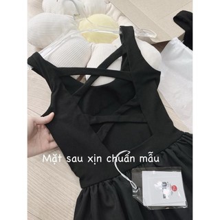 VÁY DÍP ĐAN LƯNG SAU MÀU ĐEN NỮ HOT