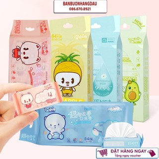 Khăn ướt mini 1 bịch gồm 8 gói mini bỏ túi tiện lợi, combo 8 gói khăn giấy ướt mini siêu dai bỏ túi