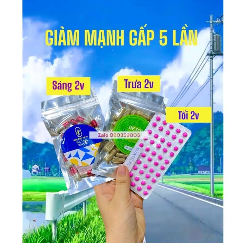 Combo SLIM BODY VIP X3 giảm cân siêu tốc thanh lọc thải mỡ liệu trình 30