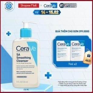 siêu hot Sữa Rửa Mặt CeraVe SA Smoothing Cleanser Làm Sạch & Tẩy Tế Bào