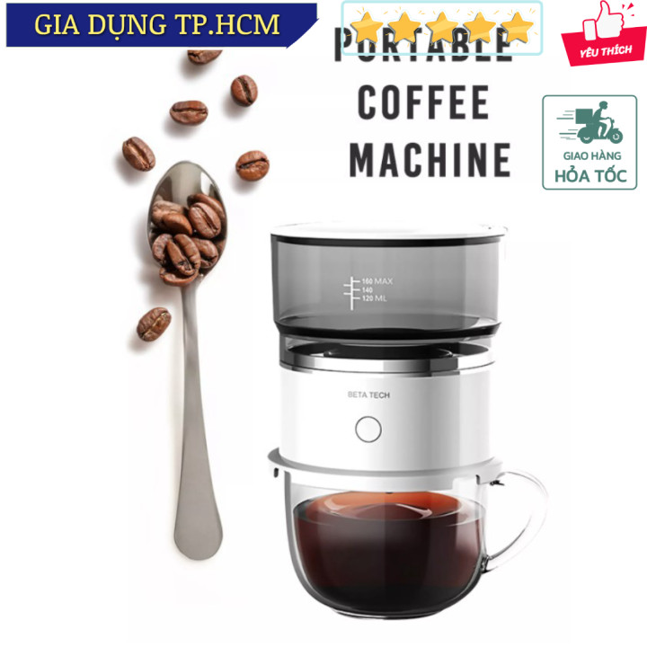 🆕 Máy pha cà phê mini Portable Mini Coffee Machine Automatic Hand Brew Coffee Maker USA