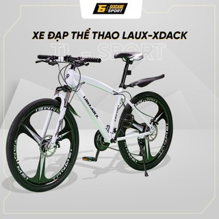 Xe đạp thể thao laux jack có giảm sốc, kèm chắn bùn, còi, đèn phản quang, bánh 26inch, 21 tốc độ - sixcare sport