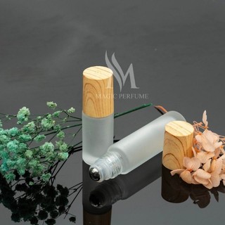 Combo 50 chai bi lăn đục nắp nhựa vân gỗ 5ml bi kim loại