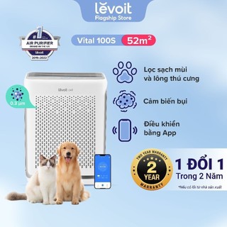 Máy Lọc Không Khí Levoit Vital 100S 52m2 | Khử Mùi Diệt Khuẩn | Hút Lông Thú Cưng Cực Mạnh