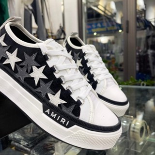  Hot Giày Thể Thao Nam Canvas Amiri Ngôi Sao Da buộc dây nam  giày slipon hình sao nổi  - hàng QCCC 