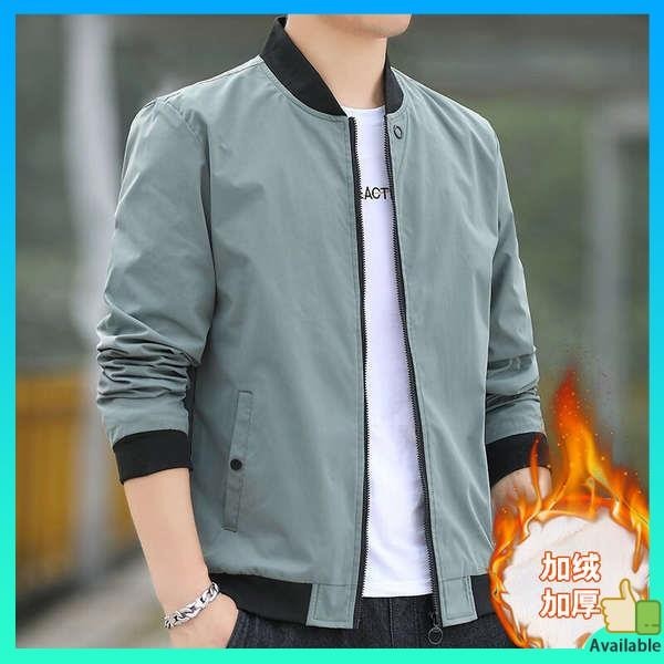 áo khoác boy phố nam áo khoác nam boy phố Áo jacket nam thường ngày lót nhung dày dặn mùa thu đông áo khoác chống gió thời trang phong cách Hàn Quốc áo bóng chày nam áo mặc ngoài