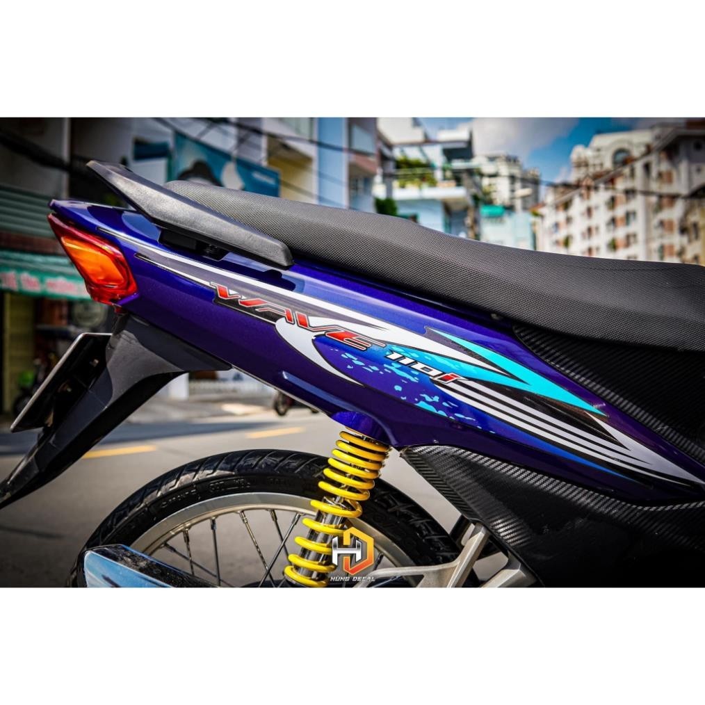 tem rời wave 110 xanh chế wave thái 110i đẹp kiểng , tem 3 lớp bền màu - Decal Cao Cấp Nhất Nhất
