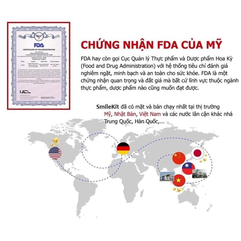 Miếng Dán Trắng Răng Than Tre SmileKit Công nghệ PAP+ Giúp Làm Trắng Răng Chỉ Sau 1 Lần Sử Dụng