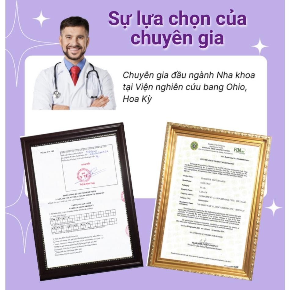 Serum làm Trắng Răng Smilekit V34 Kem Đánh Răng Tẩy Trắng Răng Tại Nhà