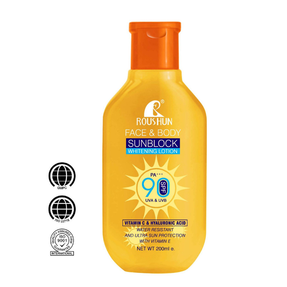 Kem dưỡng da kem chống nắng cho mặt và body ROUSHUN spf90+++