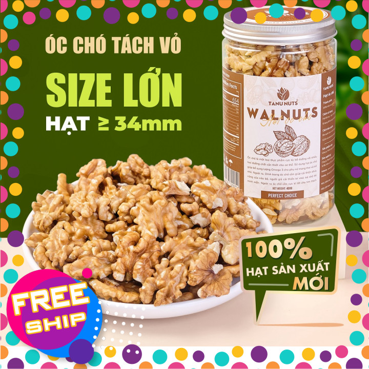 Nhân óc chó vàng TANU NUTS, hạt óc chó tách vỏ Chile hạt ngũ cốc dinh dưỡng cho bà bầu, ăn kiêng, giảm cân