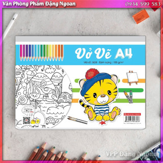 Vở Vẽ A4 Hải Tiến, Cho Nghệ Sĩ Nhí thỏa sức sáng tạo, Mịn Màng Phù Hợp Cho Học Sinh Tiểu Học - VPP Đặng Ngoan
