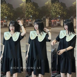 Váy đen umi phối cổ be siêu xinh Bầu bí bon chen tmai nhé ạ h