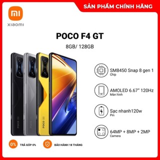 Điện thoại poco f4 gt 8gb/128gb - hàng chính hãng fullbox nguyên seal bh 12 tháng