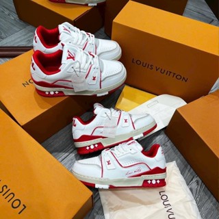 hot giày TT LV TRAINER 54 trắng đỏ full book pk+freship