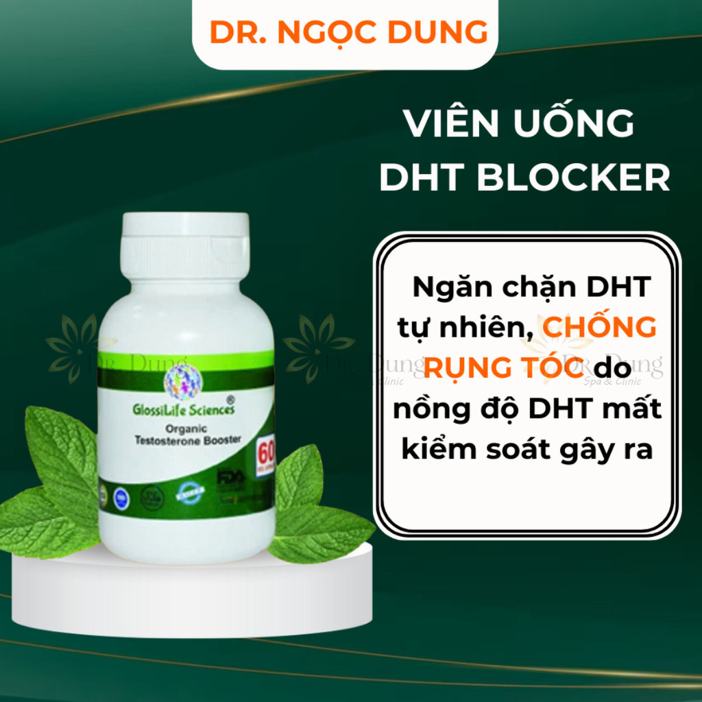 Viên Uống Hữu Cơ DHT Blocker Organic (Hộp 60) Viên Giảm Nhờn Da Đầu Mọc Tóc, Ngăn Rụng Tóc Chính Hãng Ấn Độ| Dr.Dung Ski