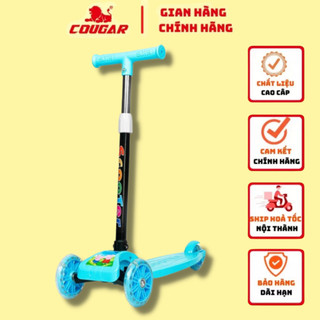 Xe Scooter Cho Bé Cougar-HY 01 Họa Tiết Ngộ Nghĩnh, Bánh Có Đèn Phát Sáng