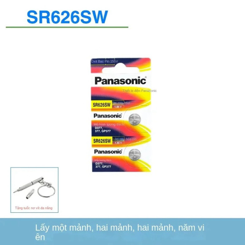 Panasonic Nút Pin Lithium 1.55V Đồng Hồ Điện Tử Sr621/44/416/512/626/716/936/827