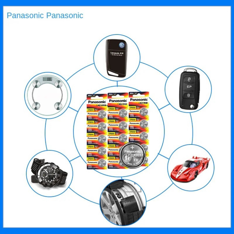 Panasonic Chính Hãng CR2032 CR2025 CR2025 2016 Pin Nút 3V Cân Xe Xiaomi Điều Khiển Từ Xa