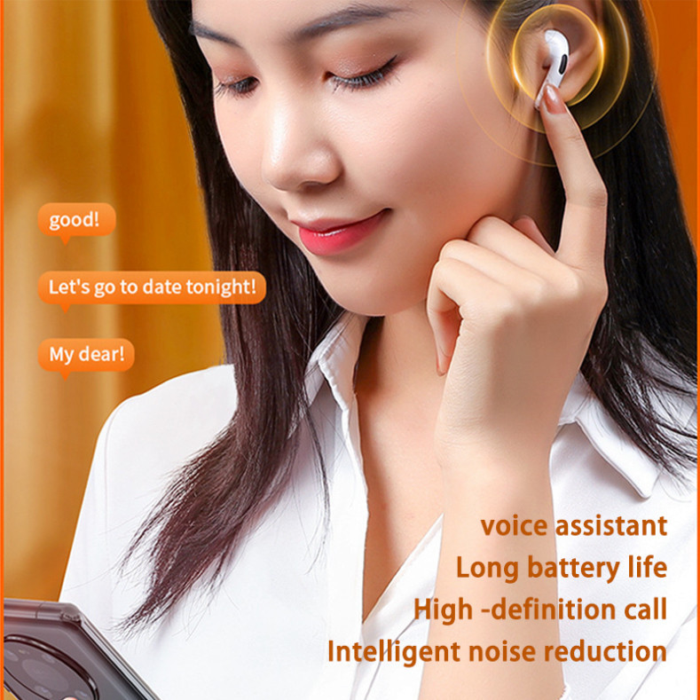 Tai Nghe Bluetooth Không Dây Nhét Tai Chống Nước Giảm Tiếng Ồn Có Mic cảm ứng thông minh PRO4 HTH TECHNOLOGICAL HOT