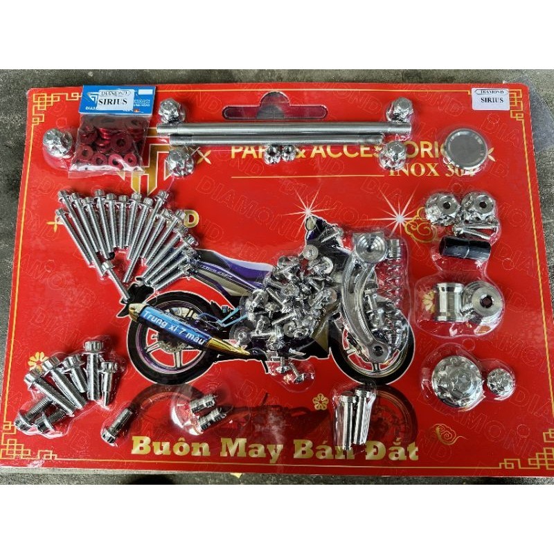 Full Ốc Salaya Xe Sirius Kèm Lông Đền Đỏ Giá Cả Bộ Đầy Đủ