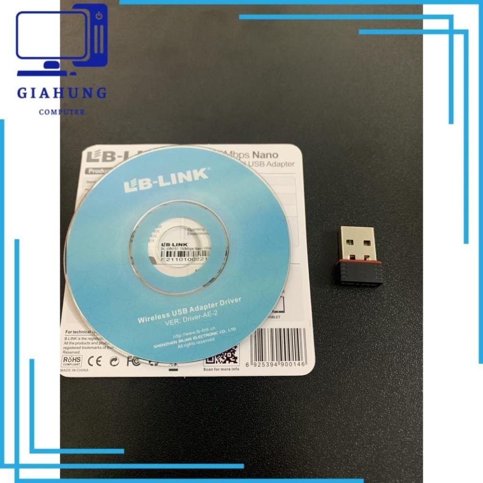 USB thu wifi LB-LINK BL-WN151 Nano - Hàng chính hãng bảo hành 2 năm