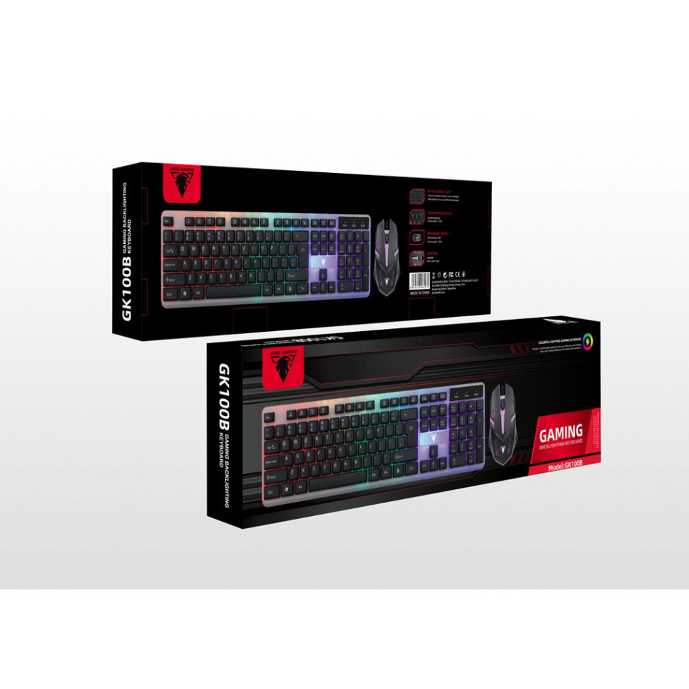 Combo bàn phím Gaming + chuột có dây Jedel GK112 (Giả cơ + led) ( USB ) | BigBuy360 - bigbuy360.vn