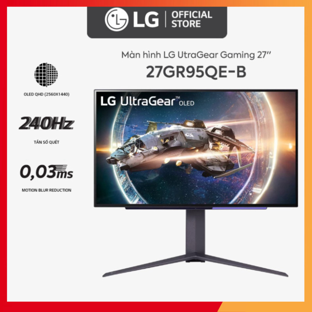 Màn hình LG 27GR95QE-B UltraGear 27" OLED 2K 240Hz G-Sync - giảm giá kịch sàn