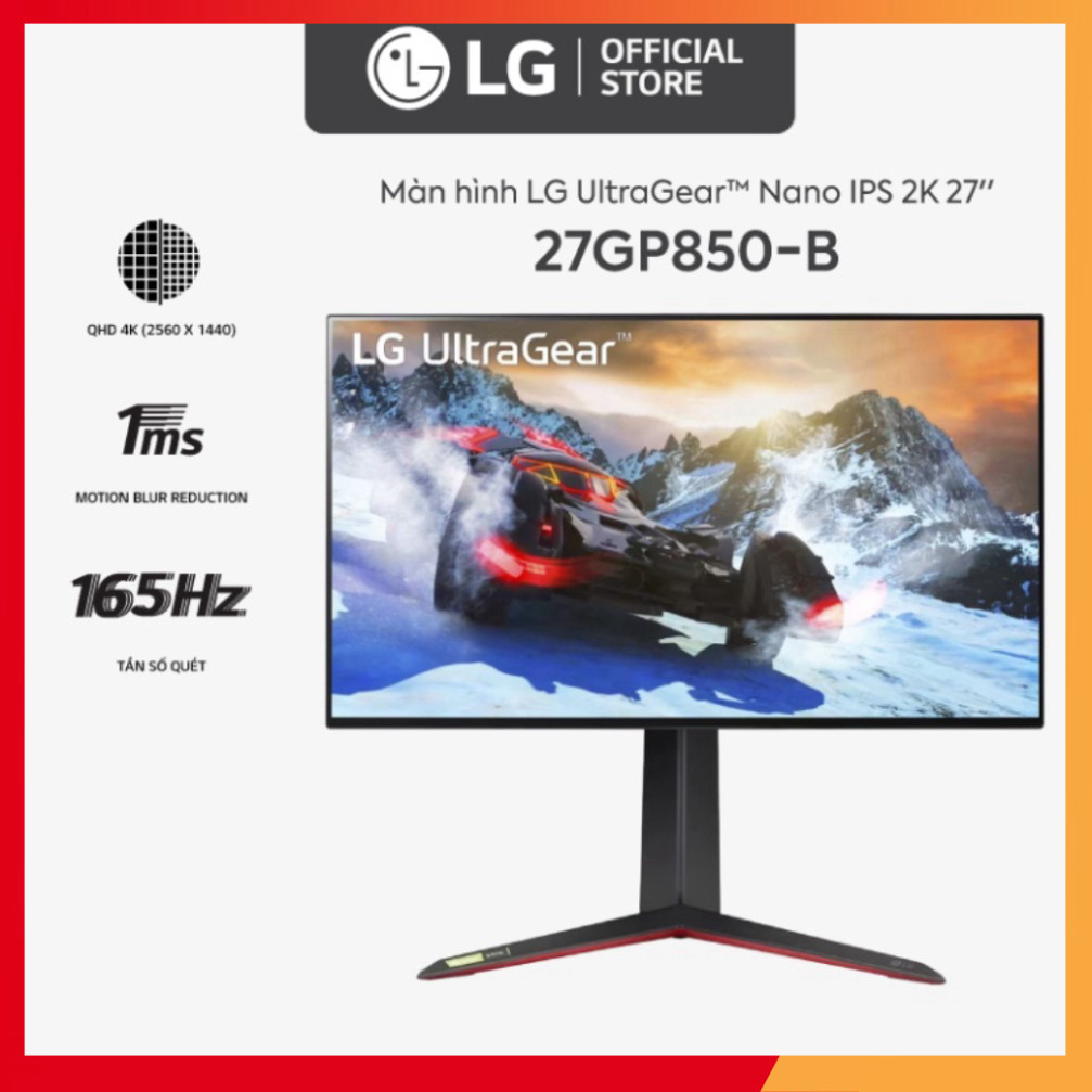 Màn Hình LG UltraGear 27GP850-B 27" QHD Nano IPS 1ms 165Hz HDR G-SYNC® - giảm giá kịch sàn