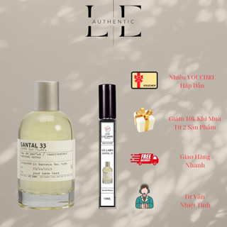 Nước hoa unisex Le Labo Santal 33 chiết 10ml thanh lịch, lôi cuốn