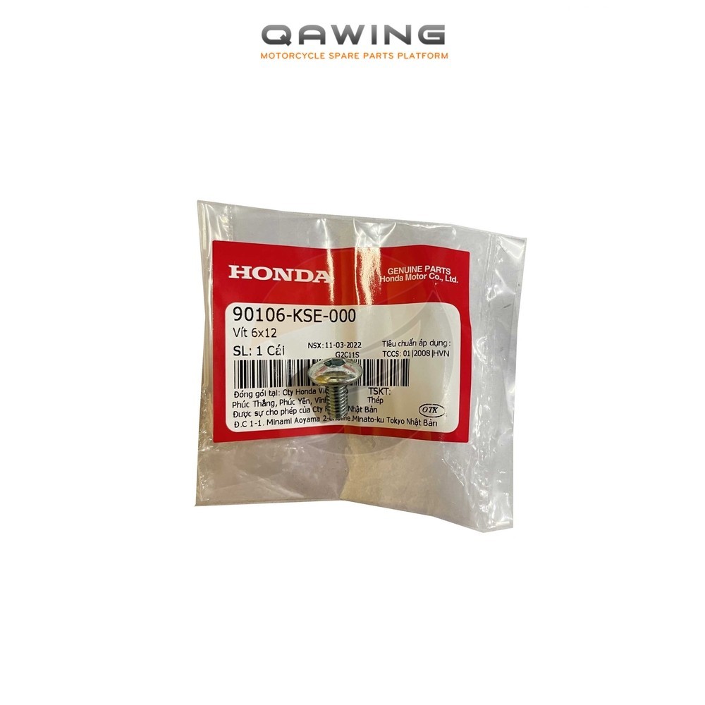(90106KSE000)_Vít 6x12 HONDA Sh 125 / 150 2012-2016) _(1218)_QAWING