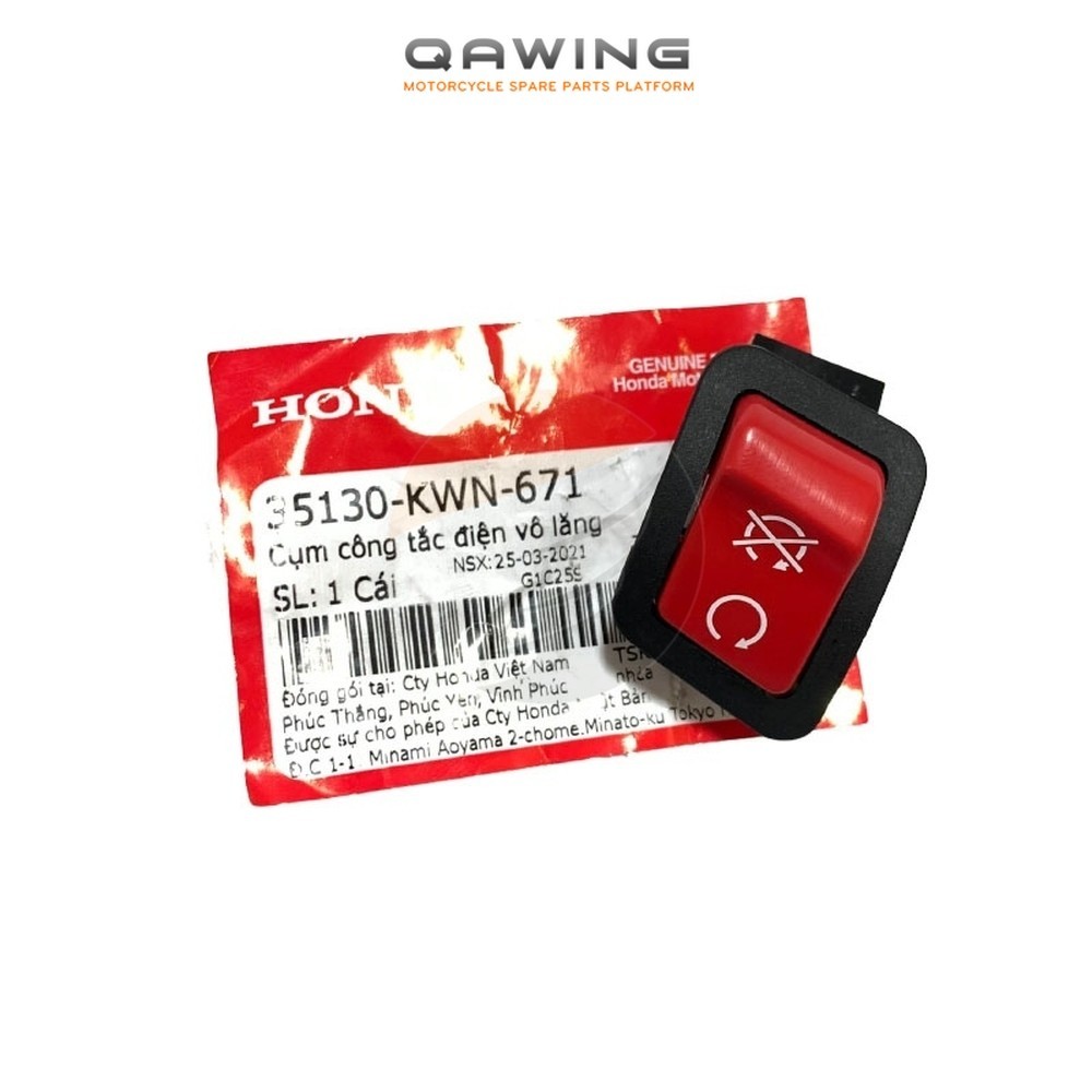 (35130KWN671)_Công tắc tắt máy nút đỏ HONDA SH 300i  350i _(8B 4C)_QAWING