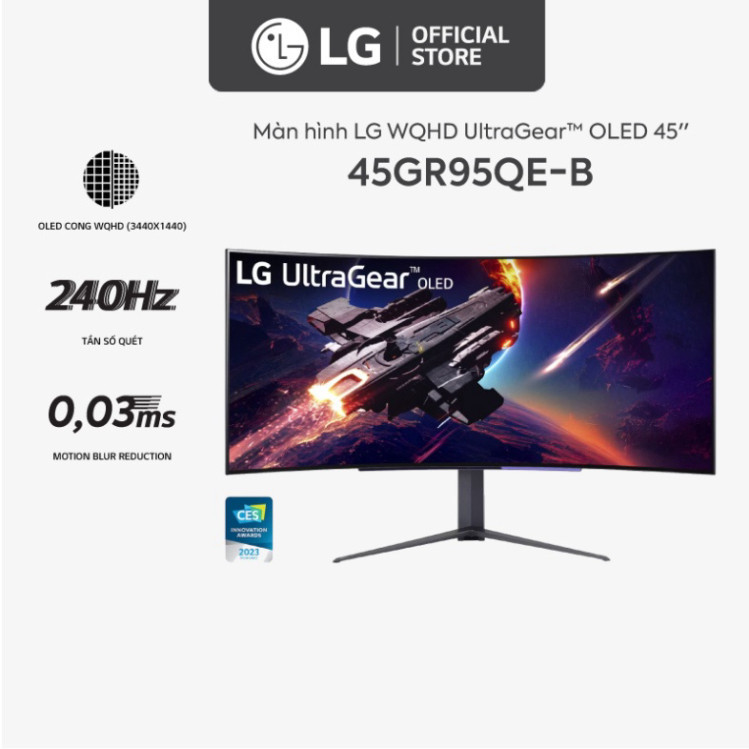Màn hình LG 45GR95QE-B UltraGear 45" OLED 2K 240Hz G-Sync XẢ KHO GIÁ GỐC
