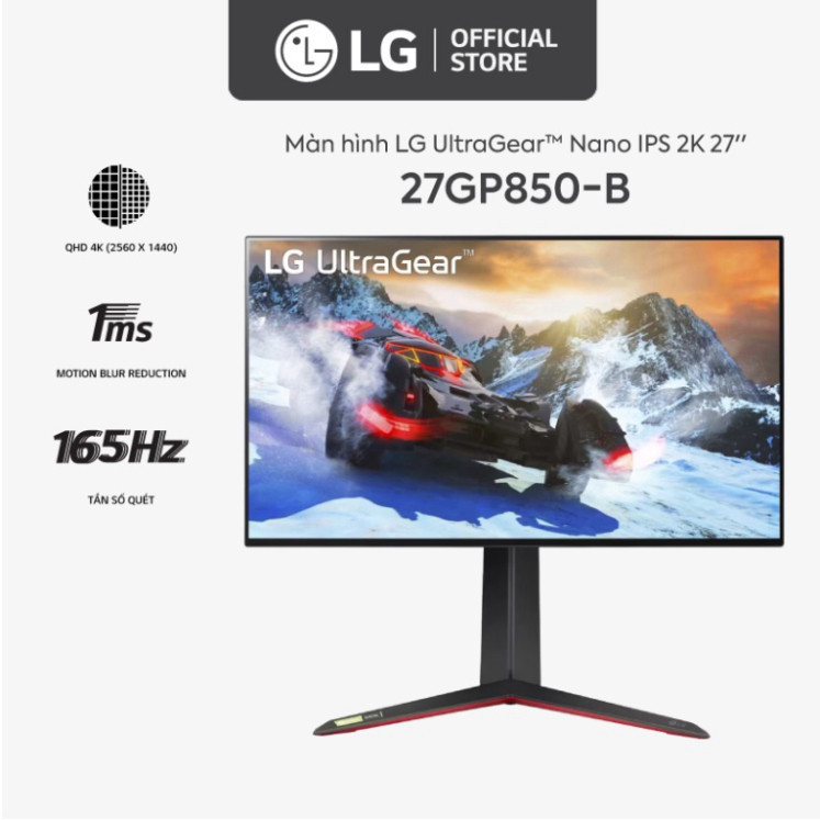 Màn Hình LG UltraGear 27GP850-B 27" QHD Nano IPS 1ms 165Hz HDR G-SYNC® XẢ KHO GIÁ GỐC