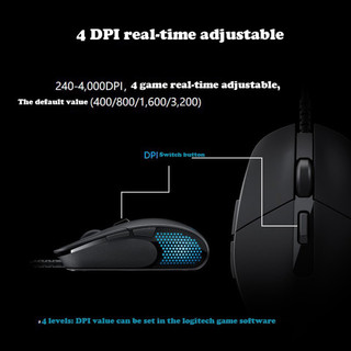 Chuột Chơi Game Có Dây Tốc Độ Cao Logitech G302 4000DPI 24H