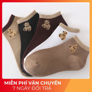 Set 10 đôi tất vớ nữ ngắn cổ mix gấu