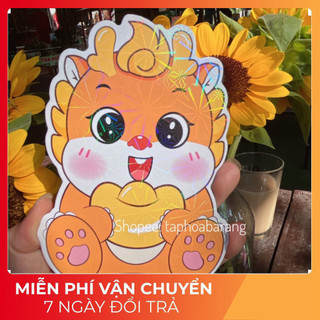 Lì xì Chibi phản quang hình rồng Tết 2024