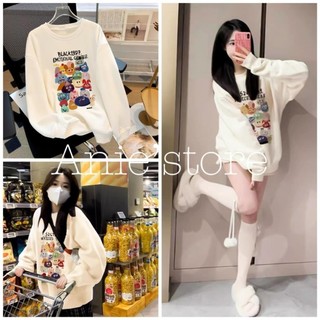 Áo sweater nỉ unisex hoạt hình cute 🦋 áo nỉ nữ dáng thung in hình 🦋 ! a02