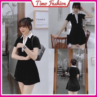 ! Váy polo nữ ngắn tay kiểu ôm body, váy dự tiệc phong cách công sở basic sexy mặc đi chơi siêu   VA01