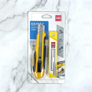 Dao Trổ Dọc giấy loại to kèm hộp 5 lưỡi thay thế Deli 2068