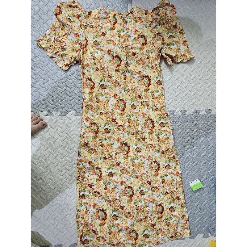 Pass thanh lý váy đầm hoa hướng dương Ashley
