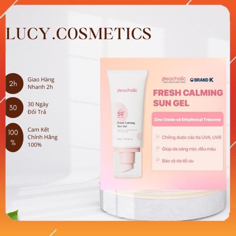 Kem chống nắng Peacholic nâng tone BẢN MỚI Fresh Calming Sun Gel