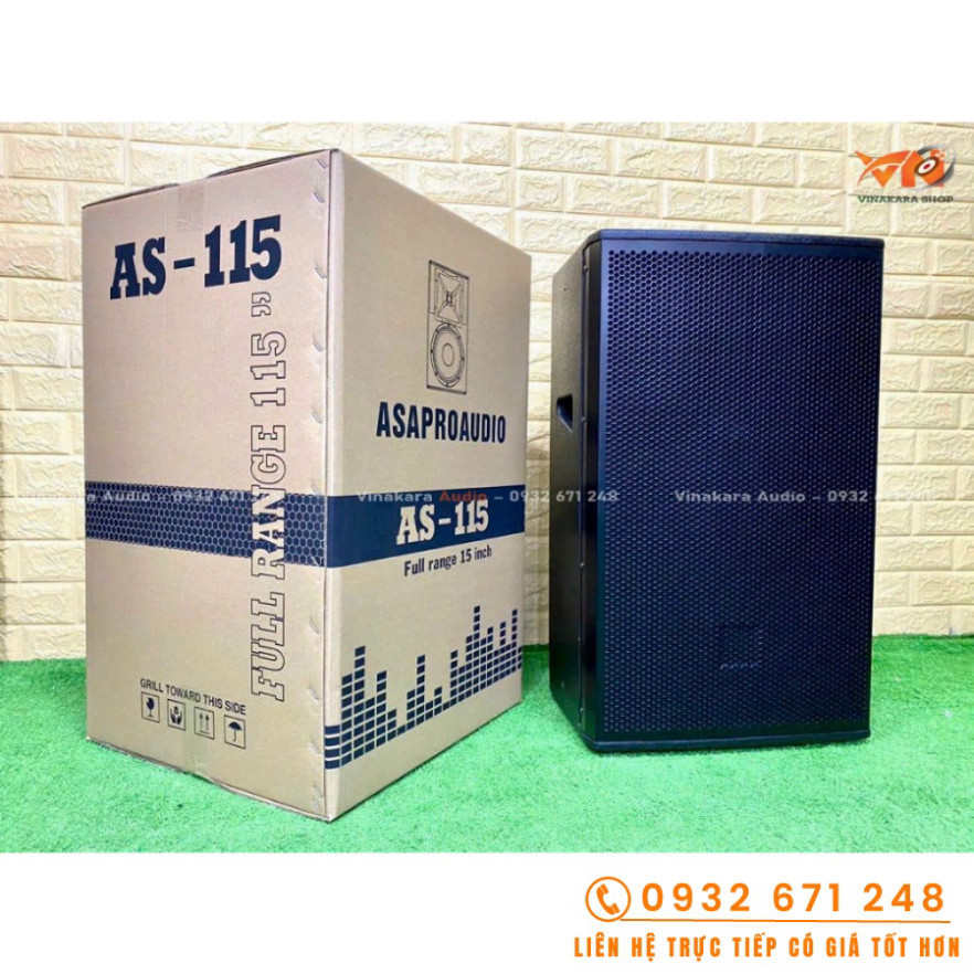 Vỏ thùng loa full 4 tấc AS-115, bông tiêu âm, ván ép