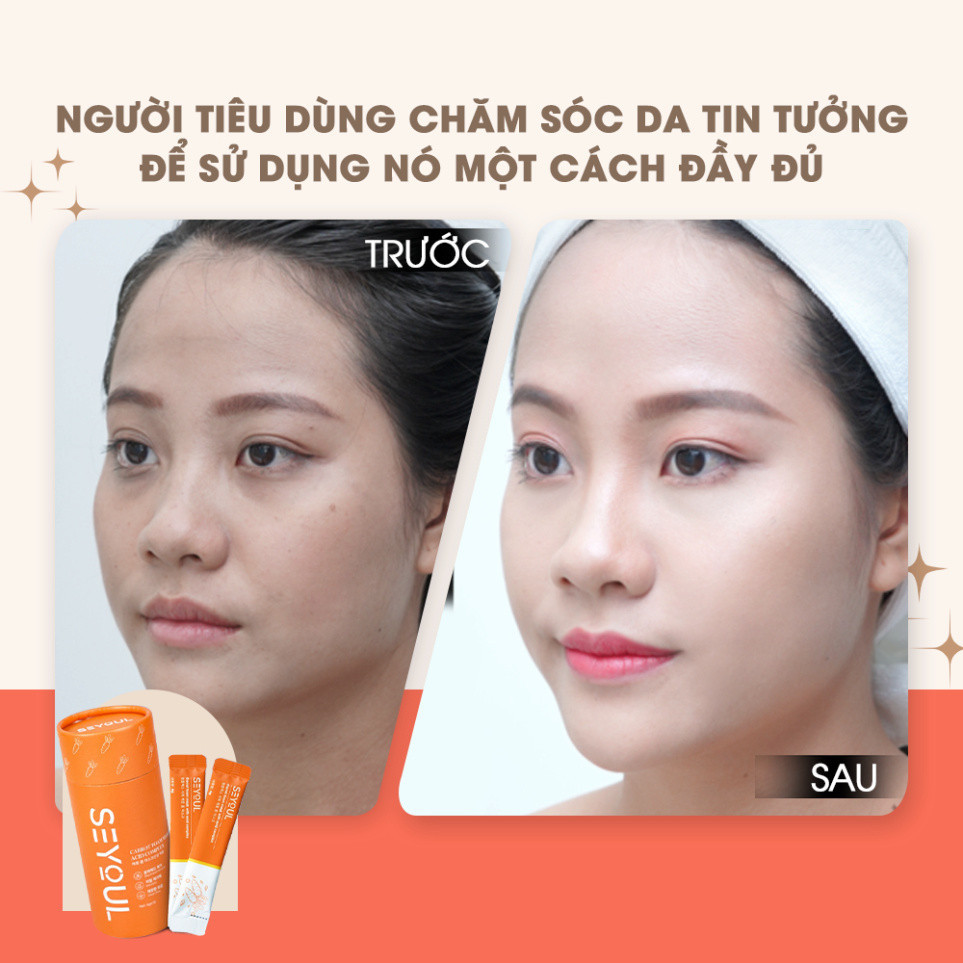 Combo Collagen Thuỷ Phân SEYOUL Hàn Quốc Chống Lão Hoá - Mặt Nạ Cà Rốt SEYOUL Thải Độc Làm Sáng Da