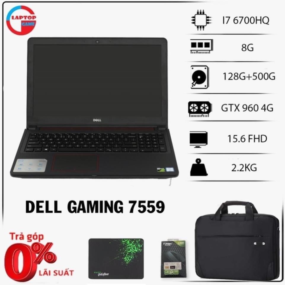 laptop gaming dell N7559 core i7 6700hq,vga gtx 960 4g, laptop cũ chơi game đồ họa CA311