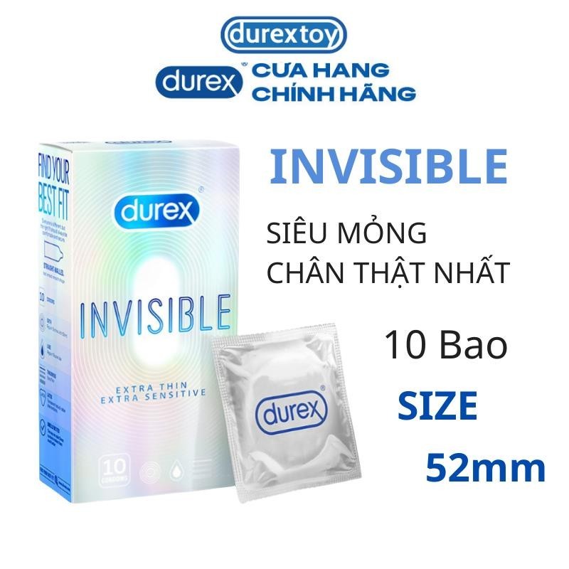 Durex toy xin chào - Bao cao su Durex ôm sát, siêu mỏng, bôi trơn - hộp 12 bao hàng chính hãng - Durextoy