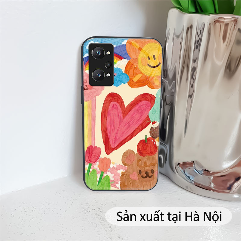 Vẽ tranh lên tường Vỏ kính cường lực Realme C21Y,Realme C25,Realme C25 S,Realme C35 Vỏ kính cao cấp