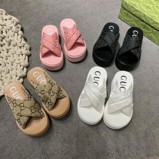 Dép nữ xuồng độn đế g.c cao cấp quai chéo 7cm