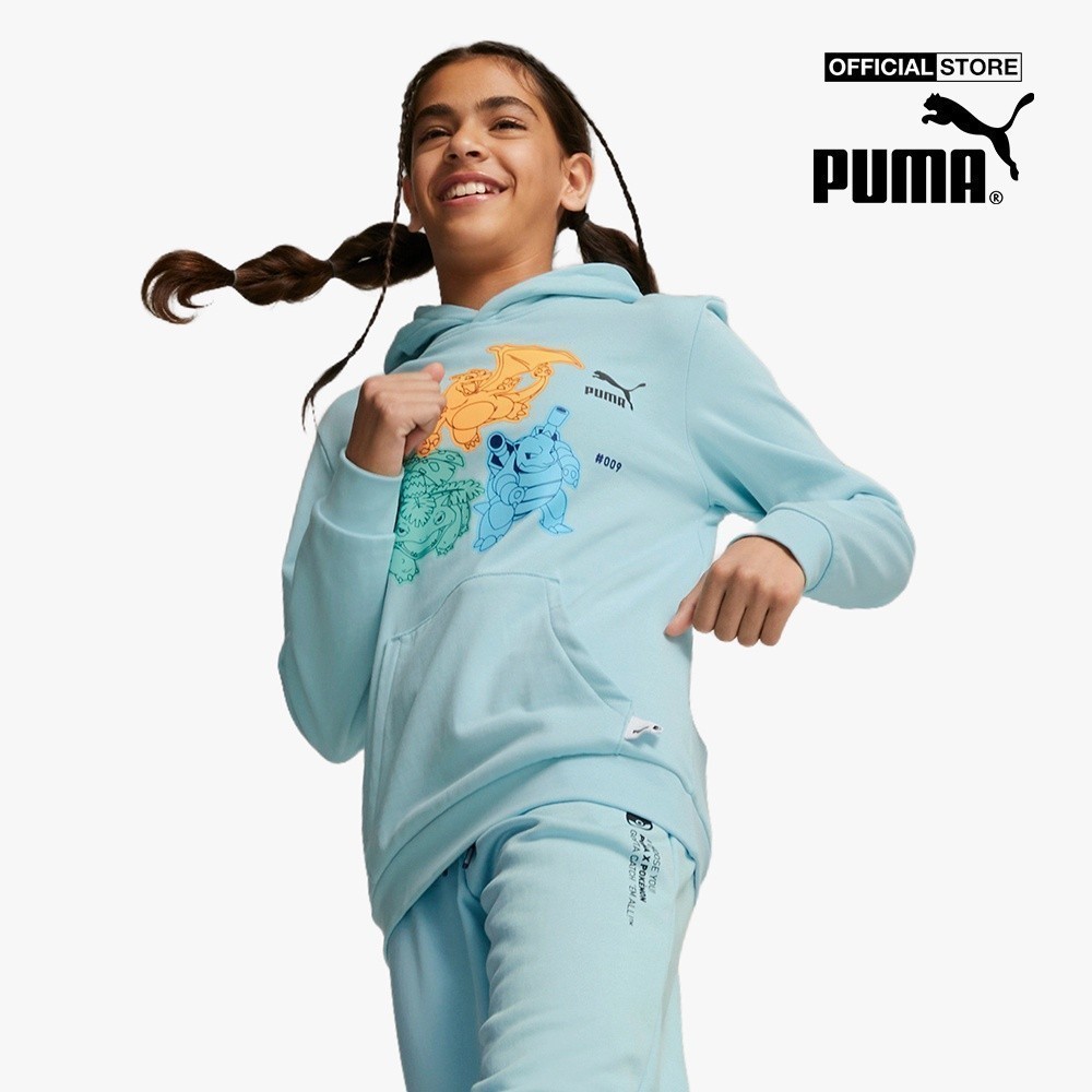 PUMA - Áo hoodie trẻ em phối mũ Puma x Pokémon 536431-30